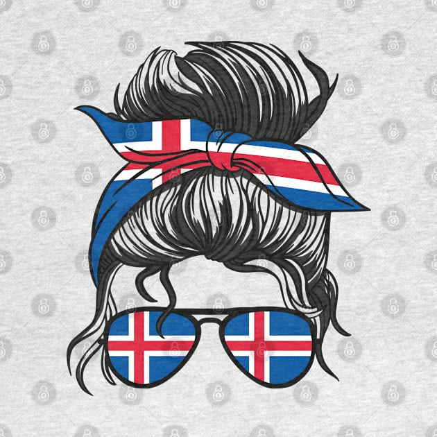 Island Iceland Flag Girls Icelandic Girl Kids by qwertydesigns